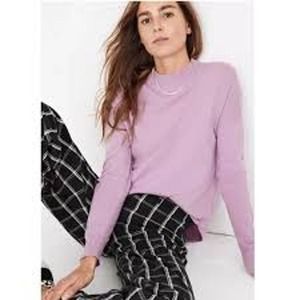Madewell Women's Sz XS Lavender Mock Neck Wool & Alpaca Blend Sweater